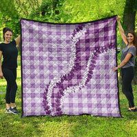 Violet Hawaii Palaka Quilt Hawaiian Honohono Lei LT05 - Polynesian Pride