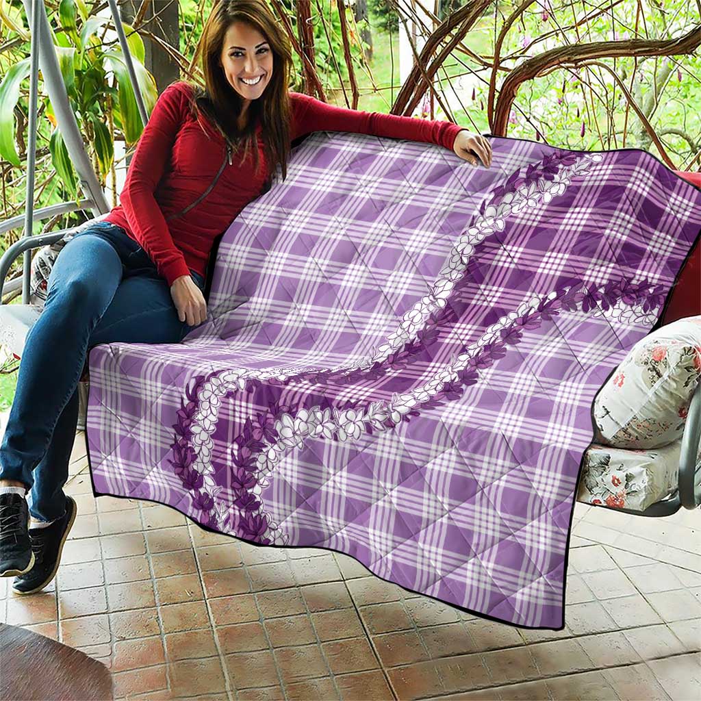 Violet Hawaii Palaka Quilt Hawaiian Honohono Lei LT05 - Polynesian Pride