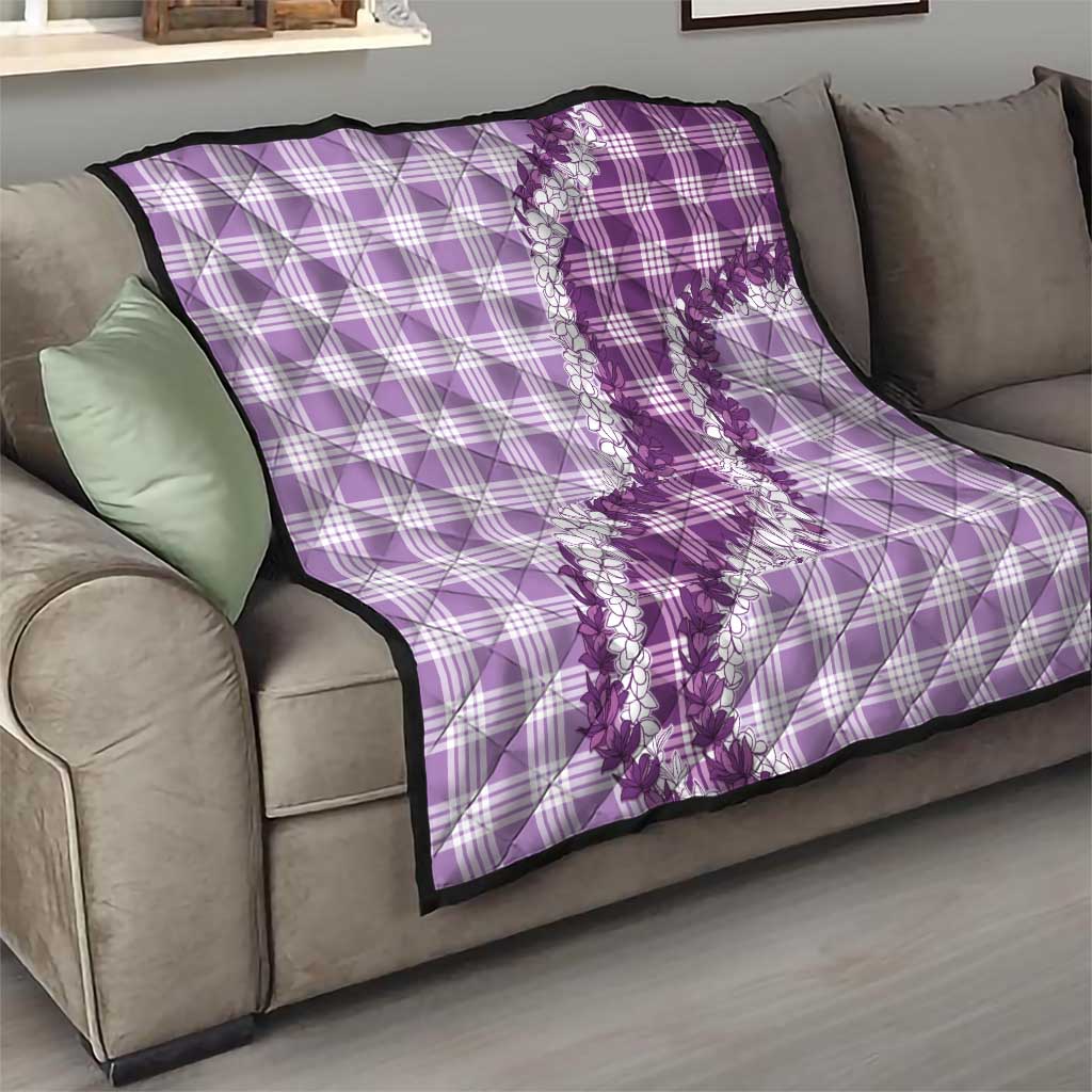 Violet Hawaii Palaka Quilt Hawaiian Honohono Lei LT05 - Polynesian Pride
