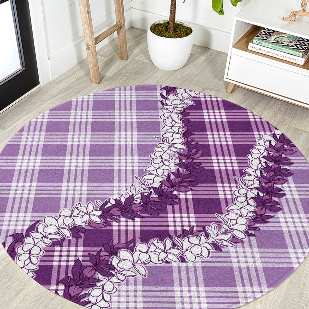 Violet Hawaii Palaka Round Carpet Hawaiian Honohono Lei LT05 Violet - Polynesian Pride