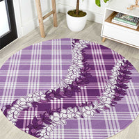 Violet Hawaii Palaka Round Carpet Hawaiian Honohono Lei LT05 Violet - Polynesian Pride