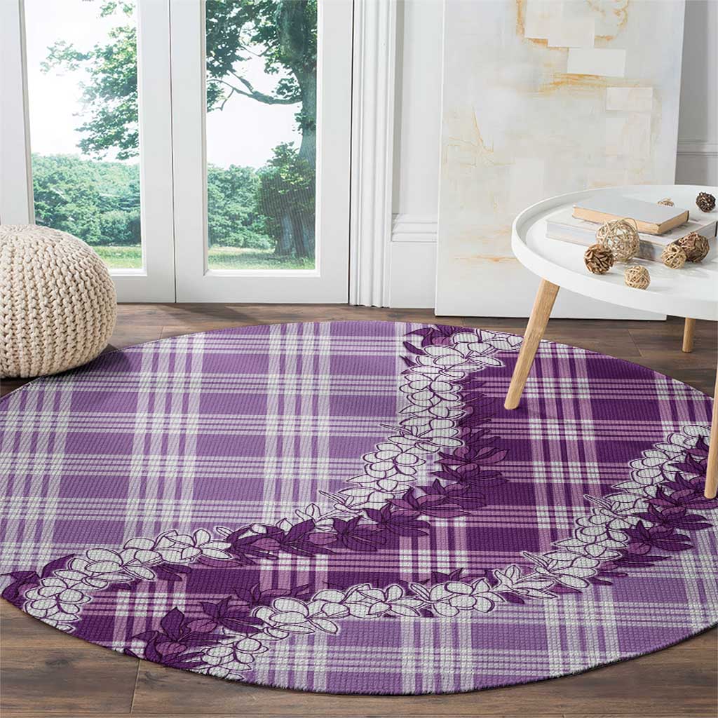 Violet Hawaii Palaka Round Carpet Hawaiian Honohono Lei LT05 - Polynesian Pride