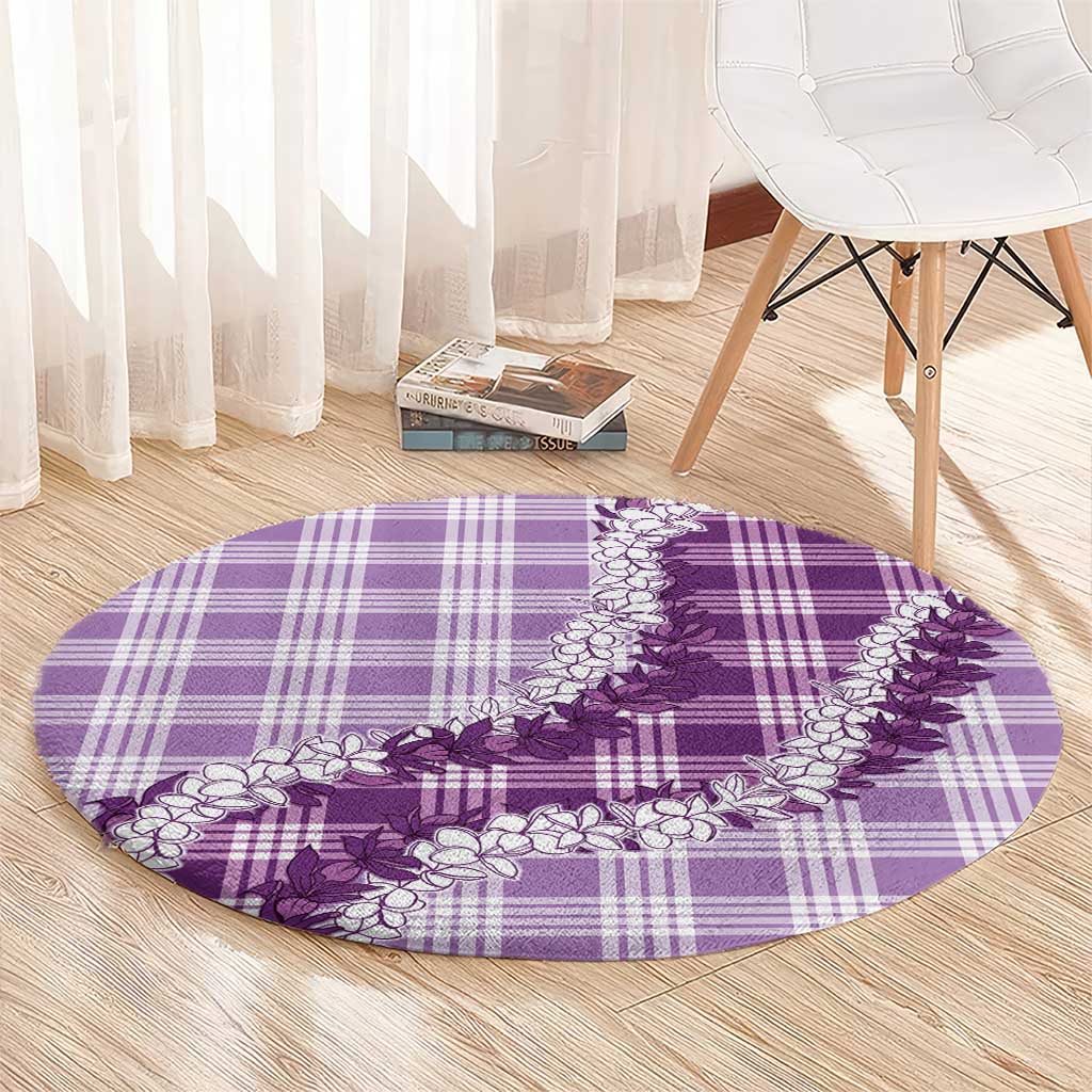 Violet Hawaii Palaka Round Carpet Hawaiian Honohono Lei LT05 - Polynesian Pride