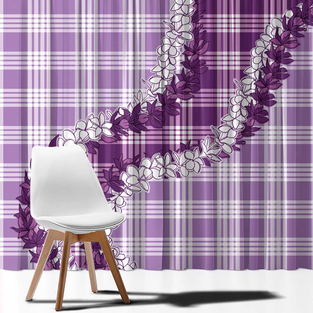 Violet Hawaii Palaka Window Curtain Hawaiian Honohono Lei LT05 - Polynesian Pride