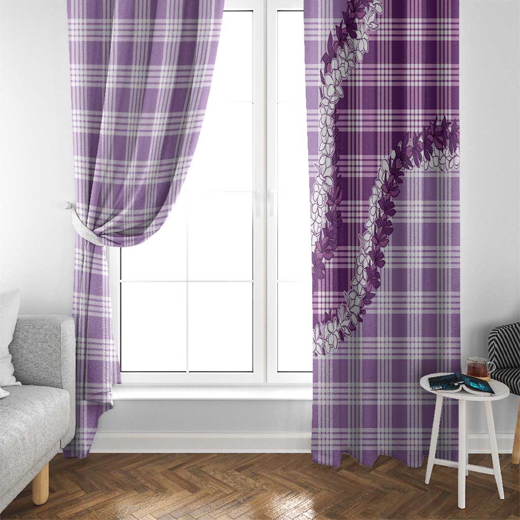 Violet Hawaii Palaka Window Curtain Hawaiian Honohono Lei LT05 - Polynesian Pride