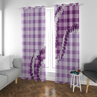 Violet Hawaii Palaka Window Curtain Hawaiian Honohono Lei LT05 With Grommets Violet - Polynesian Pride