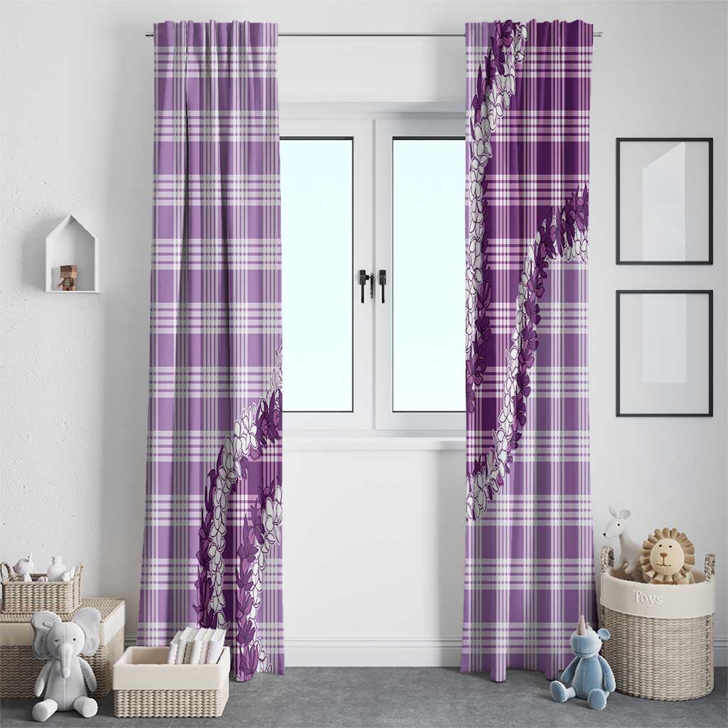 Violet Hawaii Palaka Window Curtain Hawaiian Honohono Lei LT05 - Polynesian Pride