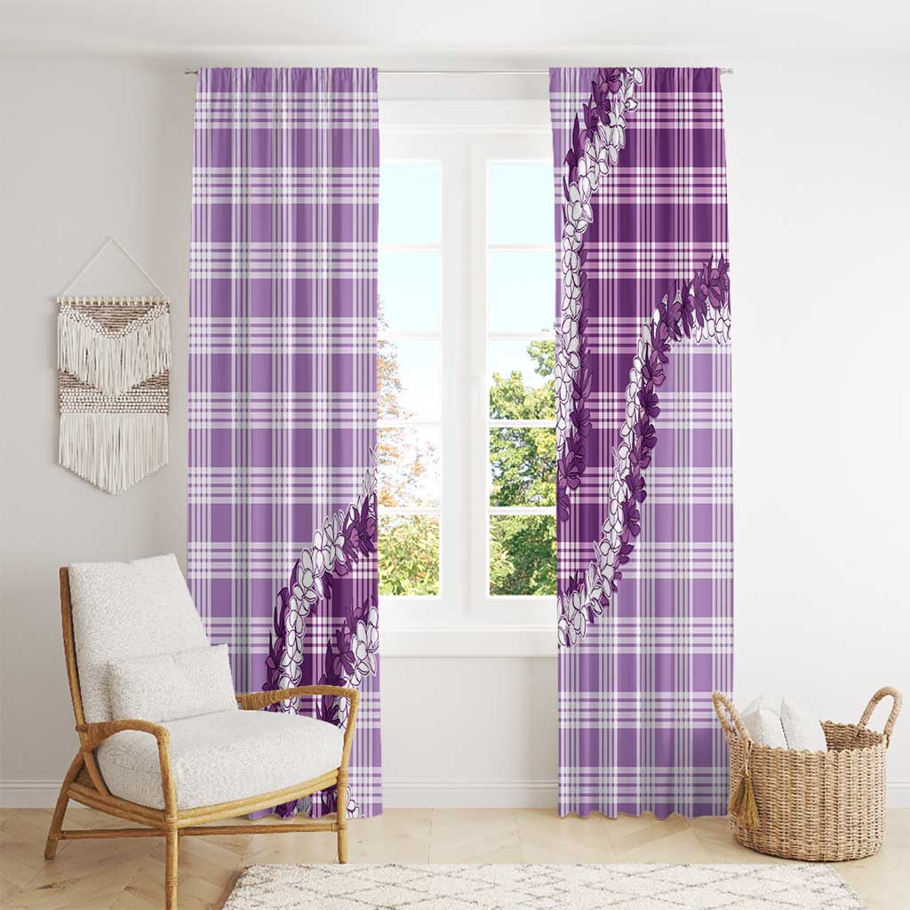 Violet Hawaii Palaka Window Curtain Hawaiian Honohono Lei LT05 - Polynesian Pride