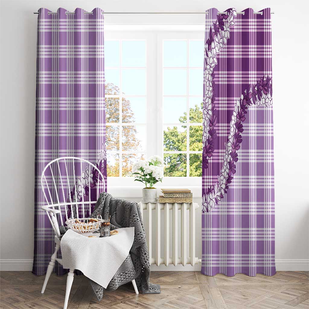Violet Hawaii Palaka Window Curtain Hawaiian Honohono Lei LT05 - Polynesian Pride