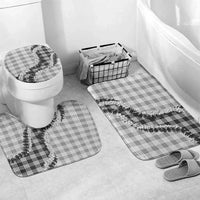 Gray Hawaii Palaka Bathroom Set Hawaiian Honohono Lei LT05 Mat Set Only (3 pcs) One Size Gray - Polynesian Pride
