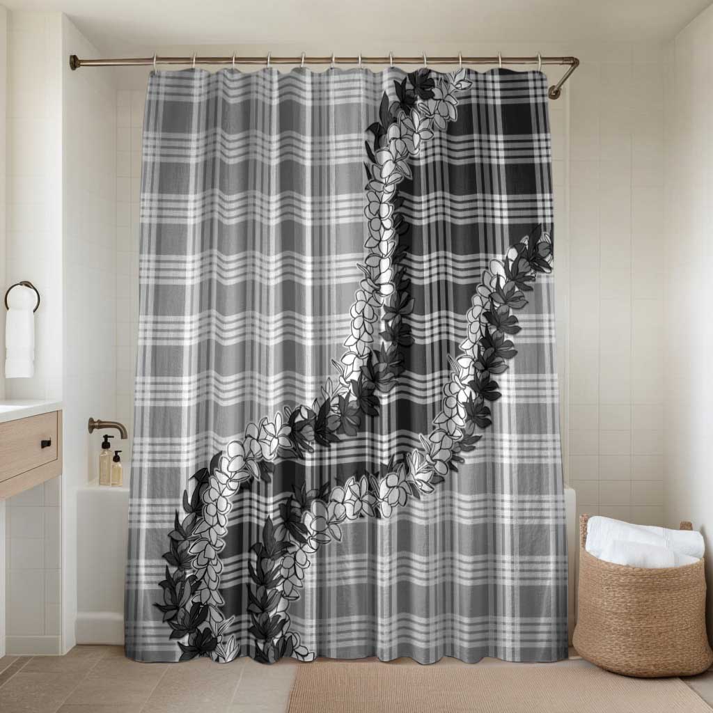 Gray Hawaii Palaka Bathroom Set Hawaiian Honohono Lei LT05 Shower Curtain Only Gray - Polynesian Pride