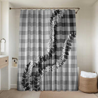 Gray Hawaii Palaka Bathroom Set Hawaiian Honohono Lei LT05 Shower Curtain Only Gray - Polynesian Pride