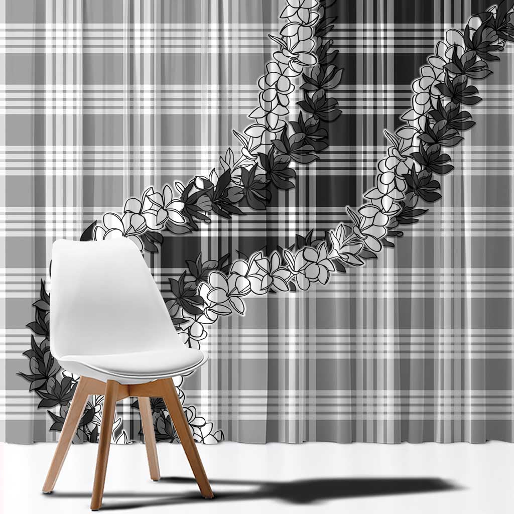 Gray Hawaii Palaka Window Curtain Hawaiian Honohono Lei LT05 - Polynesian Pride