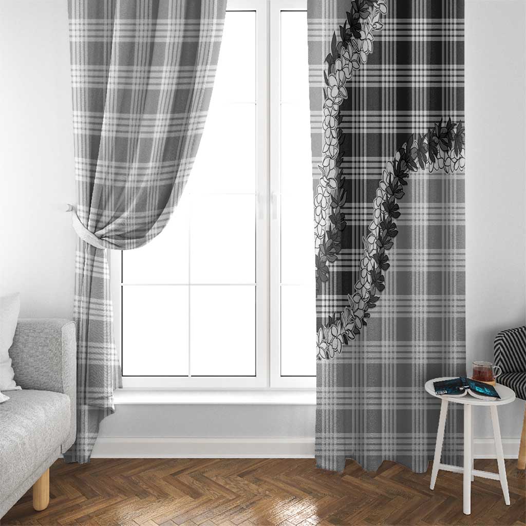Gray Hawaii Palaka Window Curtain Hawaiian Honohono Lei LT05 - Polynesian Pride