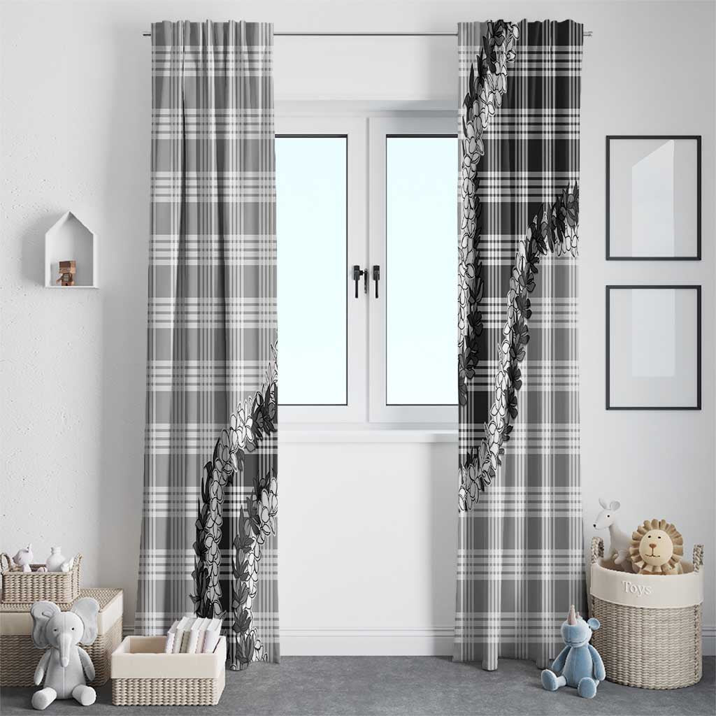 Gray Hawaii Palaka Window Curtain Hawaiian Honohono Lei LT05 - Polynesian Pride