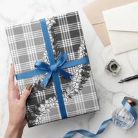 Gray Hawaii Palaka Wrapping Paper Hawaiian Honohono Lei LT05 - Polynesian Pride