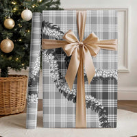 Gray Hawaii Palaka Wrapping Paper Hawaiian Honohono Lei LT05 - Polynesian Pride