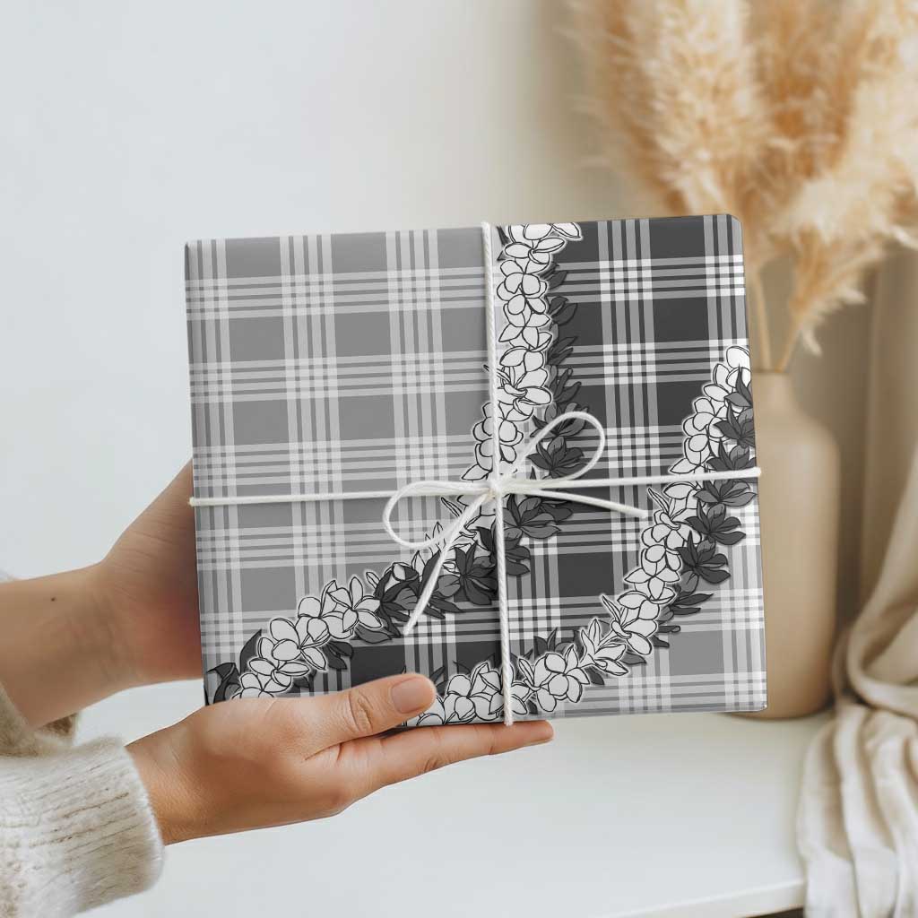 Gray Hawaii Palaka Wrapping Paper Hawaiian Honohono Lei LT05 - Polynesian Pride