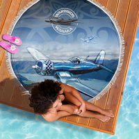 New Zealand Wanaka Air Show Beach Blanket With Maori Pattern LT05 - Polynesian Pride
