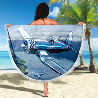 New Zealand Wanaka Air Show Beach Blanket With Maori Pattern LT05 - Polynesian Pride