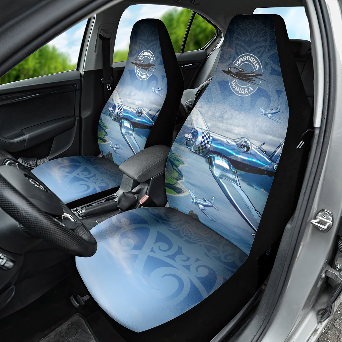 New Zealand Wanaka Air Show Car Seat Cover With Maori Pattern LT05 - Polynesian Pride
