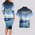 New Zealand Wanaka Air Show Couples Matching Long Sleeve Bodycon Dress and Hawaiian Shirt With Maori Pattern