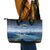 New Zealand Wanaka Air Show Leather Tote Bag With Maori Pattern