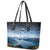 New Zealand Wanaka Air Show Leather Tote Bag With Maori Pattern