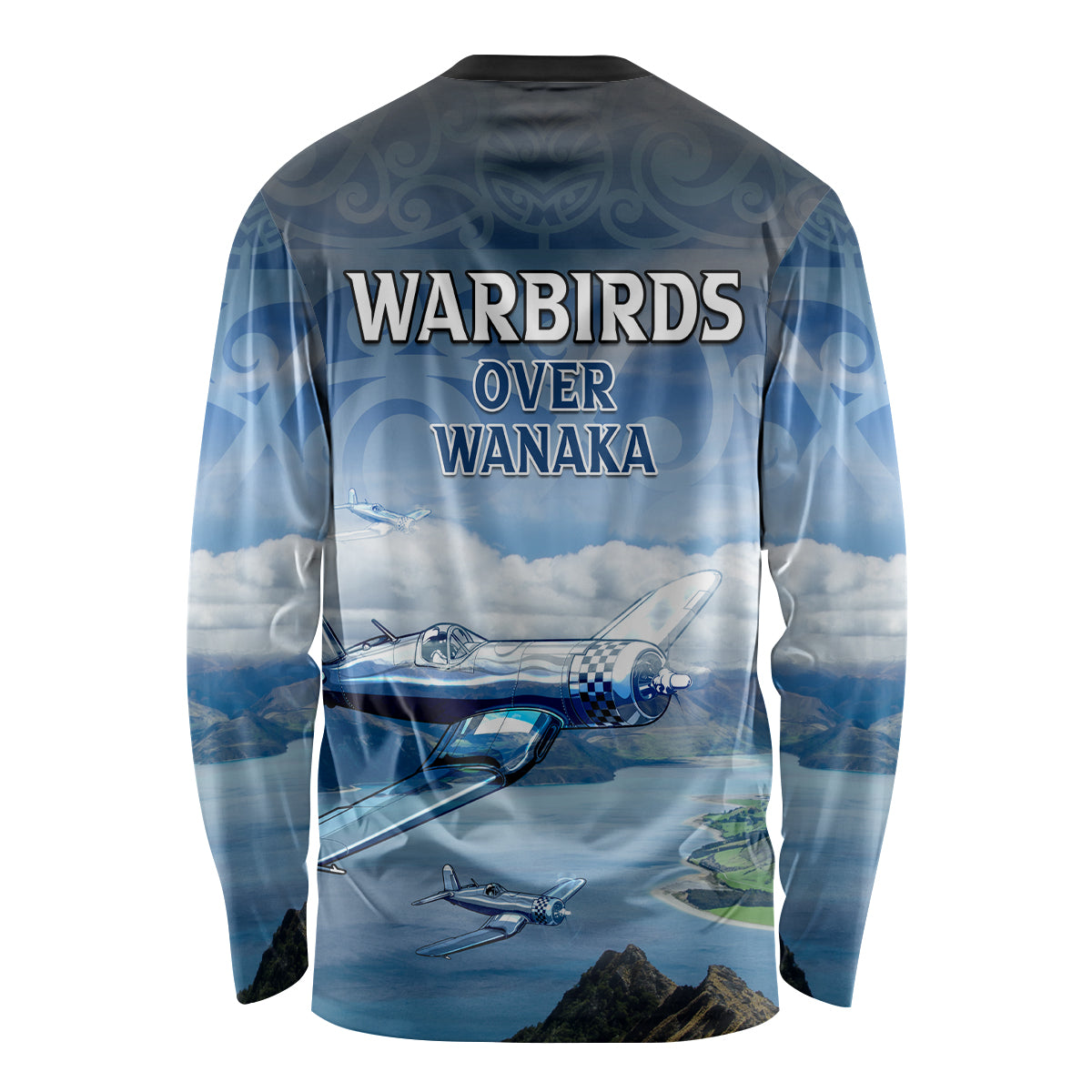 New Zealand Wanaka Air Show Long Sleeve Shirt With Maori Pattern LT05 - Polynesian Pride