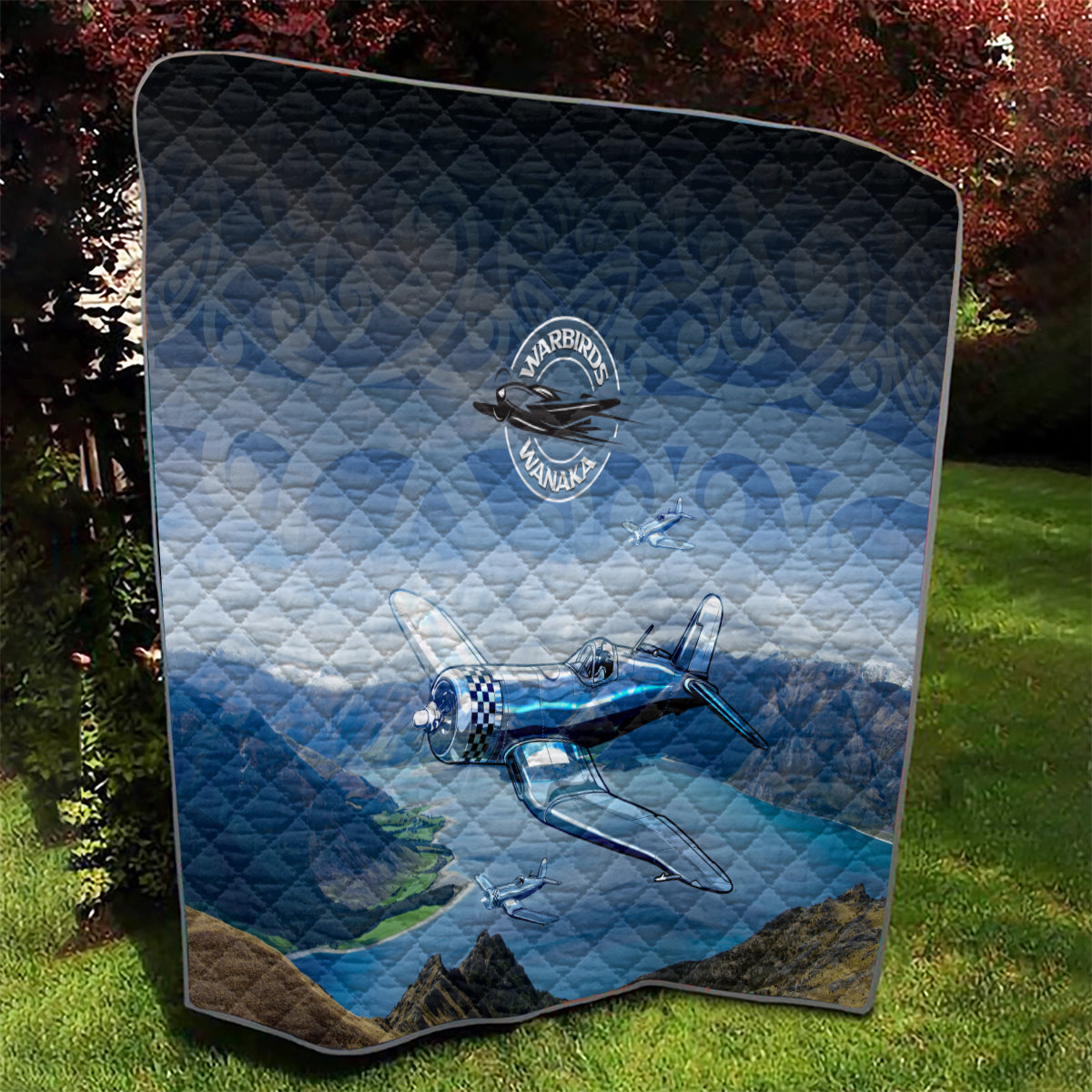 New Zealand Wanaka Air Show Quilt With Maori Pattern LT05 - Polynesian Pride