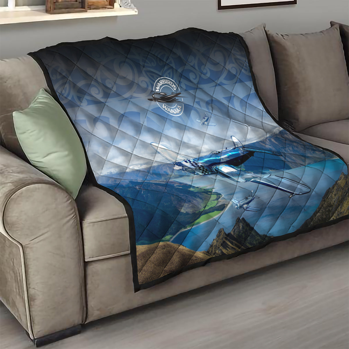 New Zealand Wanaka Air Show Quilt With Maori Pattern LT05 - Polynesian Pride