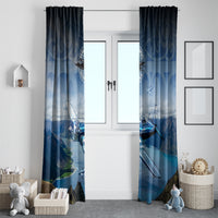 New Zealand Wanaka Air Show Window Curtain With Maori Pattern LT05 - Polynesian Pride