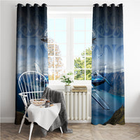 New Zealand Wanaka Air Show Window Curtain With Maori Pattern LT05 - Polynesian Pride