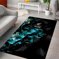 New Zealand Marathon Area Rug Silver Fern Paua Shell Simple Style LT05 - Polynesian Pride