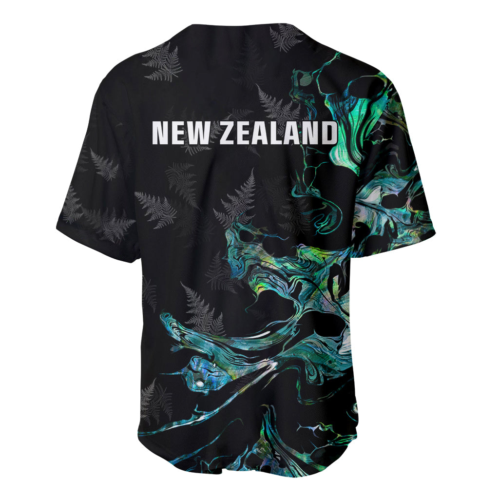 New Zealand Marathon Baseball Jersey Silver Fern Paua Shell Simple Style LT05 - Polynesian Pride