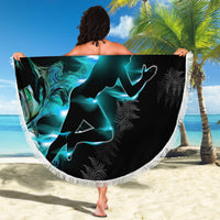 New Zealand Marathon Beach Blanket Silver Fern Paua Shell Simple Style LT05 - Polynesian Pride