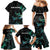 New Zealand Marathon Family Matching Mermaid Dress and Hawaiian Shirt Silver Fern Paua Shell Simple Style