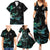 New Zealand Marathon Family Matching Summer Maxi Dress and Hawaiian Shirt Silver Fern Paua Shell Simple Style