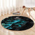 New Zealand Marathon Round Carpet Silver Fern Paua Shell Simple Style