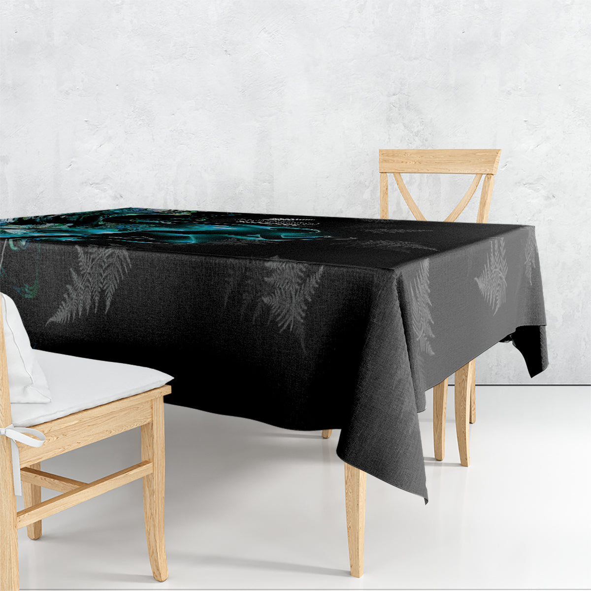 New Zealand Marathon Tablecloth Silver Fern Paua Shell Simple Style LT05 - Polynesian Pride
