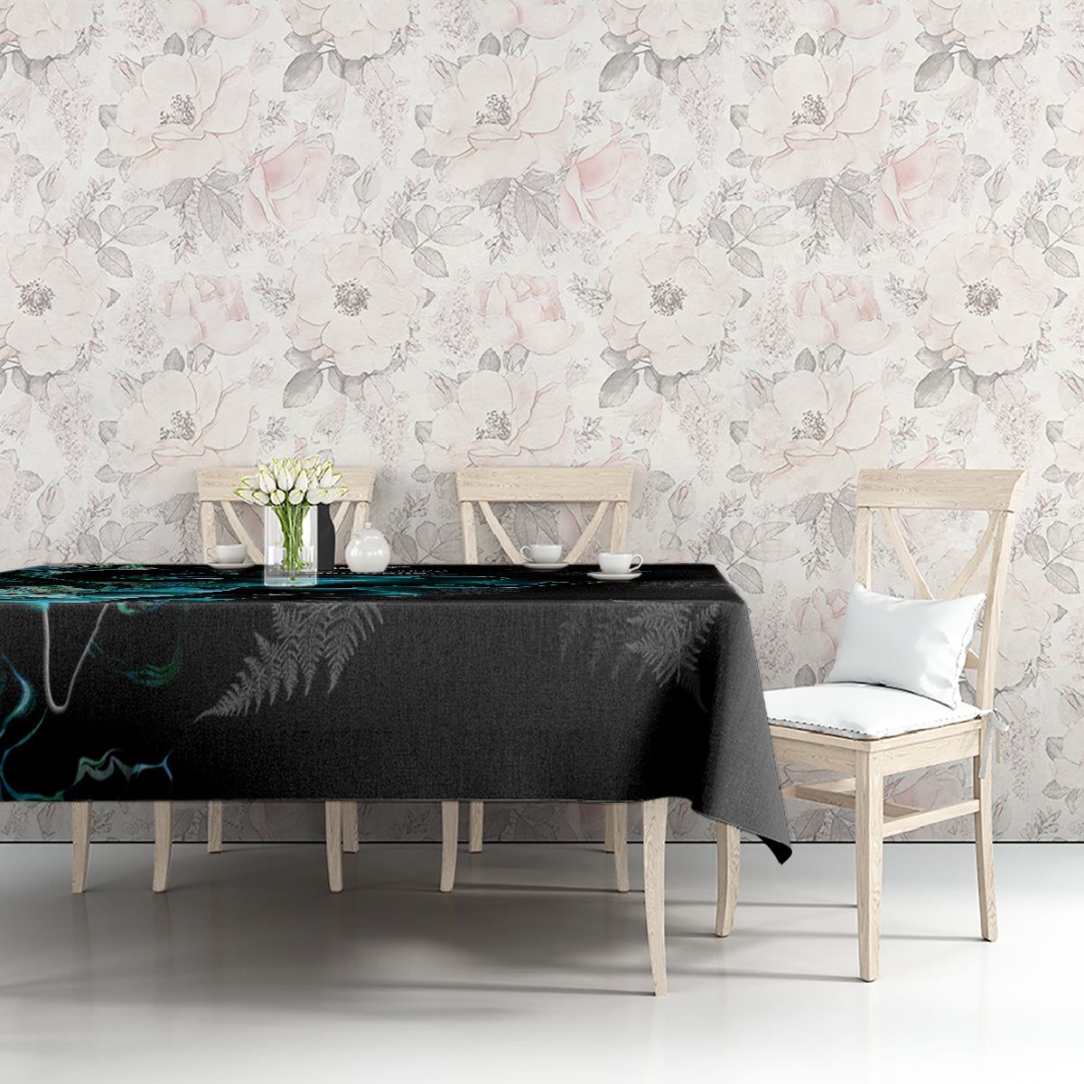 New Zealand Marathon Tablecloth Silver Fern Paua Shell Simple Style LT05 - Polynesian Pride