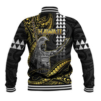 Hawaii King Kamehameha The Great Baseball Jacket Gold Tribal Tattoo LT05 - Polynesian Pride