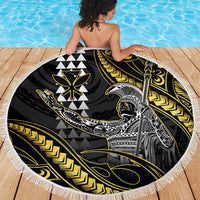 Hawaii King Kamehameha The Great Beach Blanket Gold Tribal Tattoo LT05 - Polynesian Pride