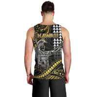Hawaii King Kamehameha The Great Men Tank Top Gold Tribal Tattoo LT05 - Polynesian Pride