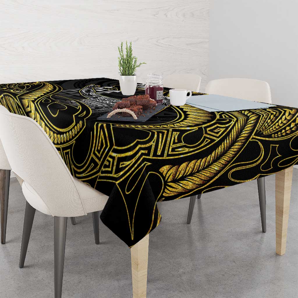 Hawaii King Kamehameha The Great Tablecloth Gold Tribal Tattoo LT05 - Polynesian Pride