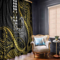 Hawaii King Kamehameha The Great Window Curtain Gold Tribal Tattoo LT05 - Polynesian Pride