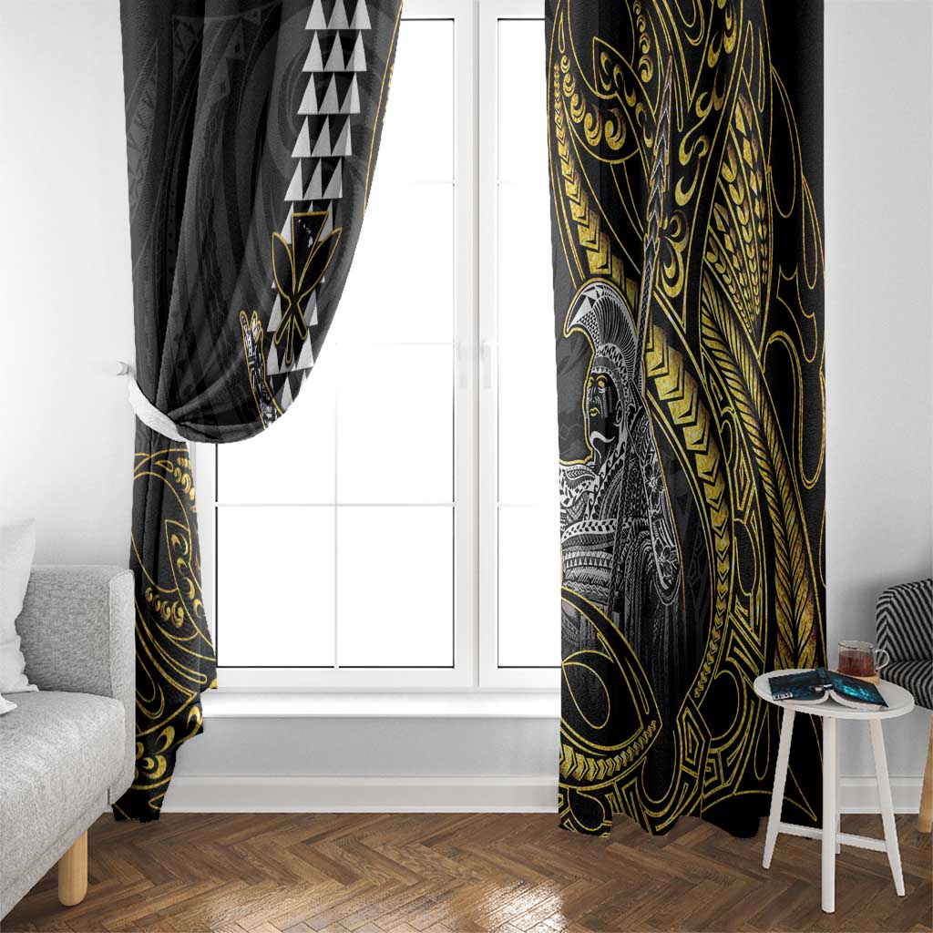 Hawaii King Kamehameha The Great Window Curtain Gold Tribal Tattoo LT05 - Polynesian Pride