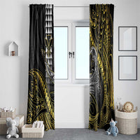 Hawaii King Kamehameha The Great Window Curtain Gold Tribal Tattoo LT05 - Polynesian Pride