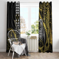 Hawaii King Kamehameha The Great Window Curtain Gold Tribal Tattoo LT05 - Polynesian Pride