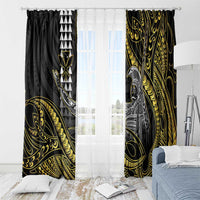 Hawaii King Kamehameha The Great Window Curtain Gold Tribal Tattoo LT05 - Polynesian Pride